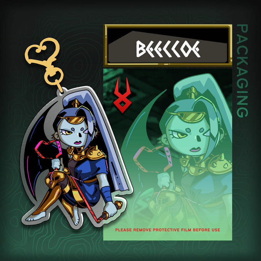 Acrylic Keychain of Megaera from Hades (Fan merch)